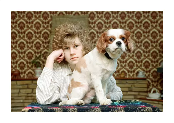 Mrs Sarah Simmonds with her King Charles Spaniel dog, who