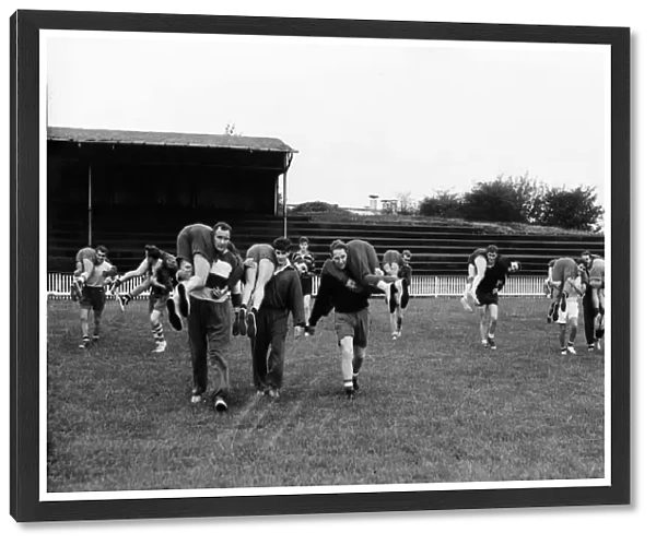 Warwickshire Rugby Union training session Circa 1965