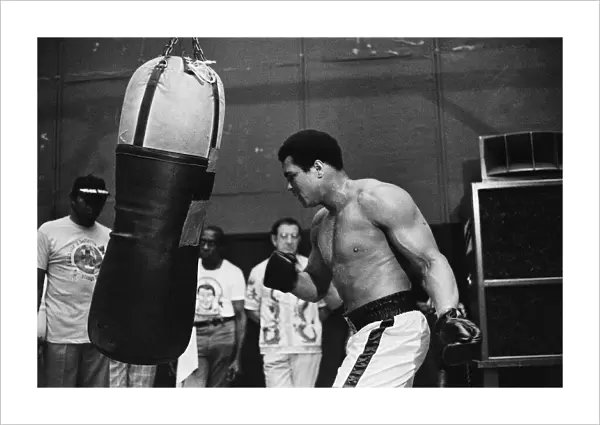 Muhammad Ali training in Deer Lake, Pennsylvania ahead of his second fight with Leon
