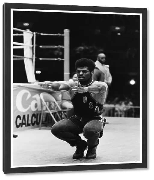 Leon Spinks training ahead of his second fight with Muhammad Ali