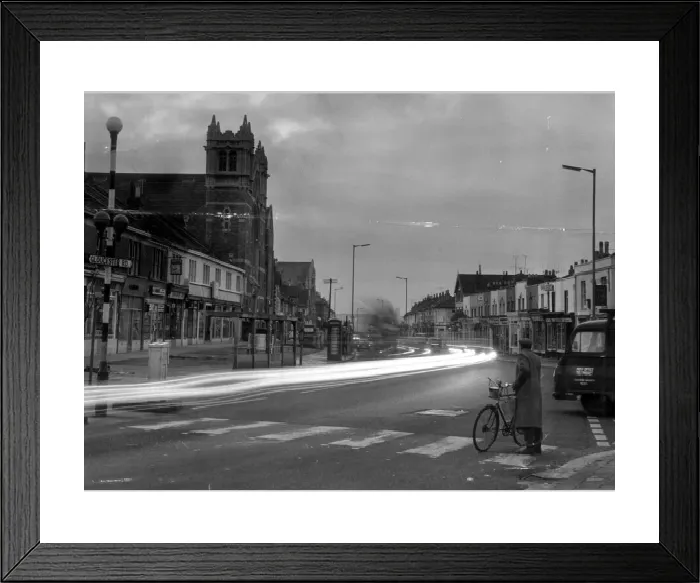 Framed Print : Delayed Action Photo Print, Gloucester Road Blackout 1974 Framed Print : Delayed Action Photo Print, Gloucester Road Blackout 1974