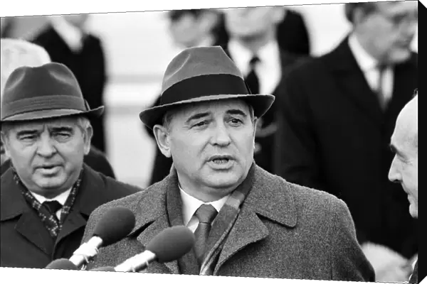 Russian politician Mikhail Gorbachev, who is a member of the Politburo