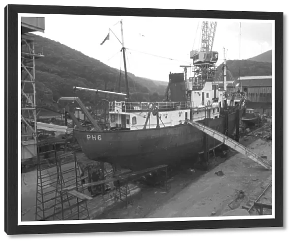 Philip and Son boatyard at Noss on the River Dart in June 1972