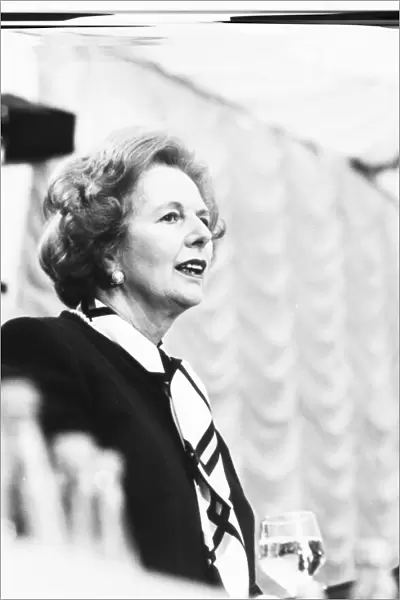 Margaret Thatcher addressing a Tory Central Council Conference at the Palace Hotel