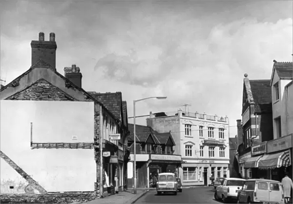 Lloyds Bank in Cardiff Road, Caerphilly. 4th April 1968