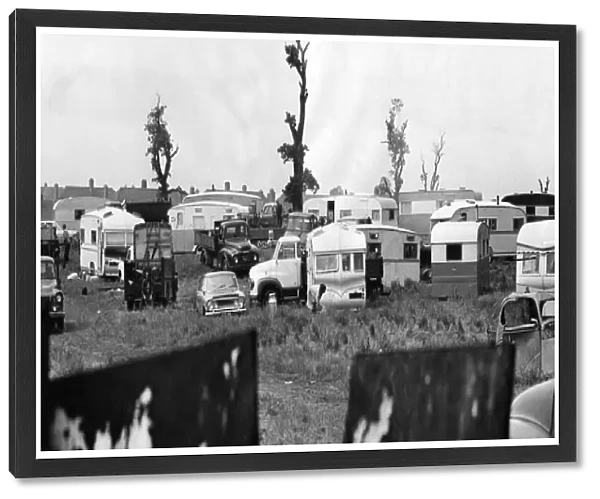 Part of an encampment of Irish travellers on land off Mackadown Lane, Sheldon, Birmingham