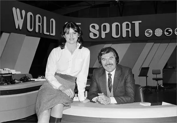 ITVs World of Sport presenter Dickie Davies with his new director Patricia