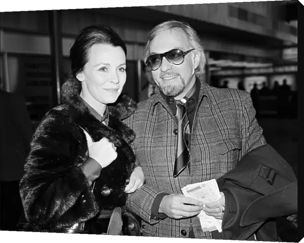 Claire Bloom and her husband Hillard Elkins leave Heathrow Airport for Istanbul