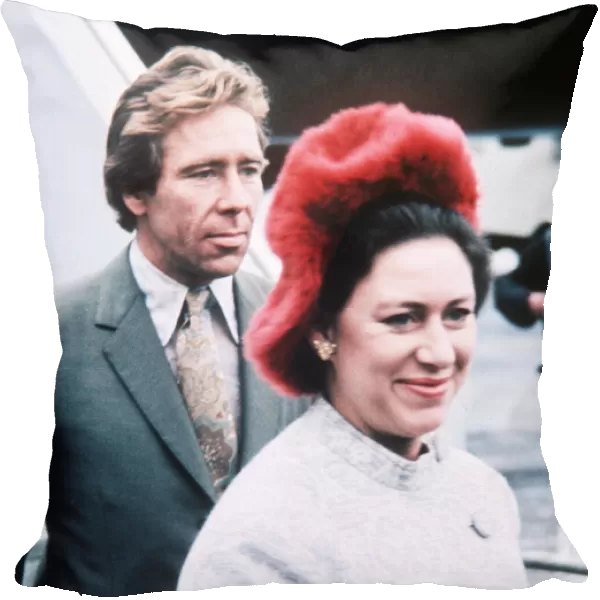 Princess Margaret and Lord Snowdon June 1971 at Heathrow Airport