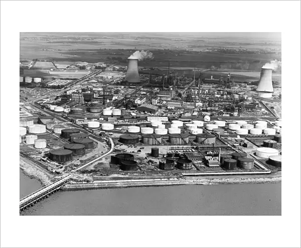 Aerial view of Saltend BP Chemical Works near Hull. 1st March 1974