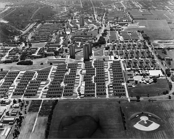 Aerial View of Danepark part of the Orchard park Estate, Hull Circa 1987