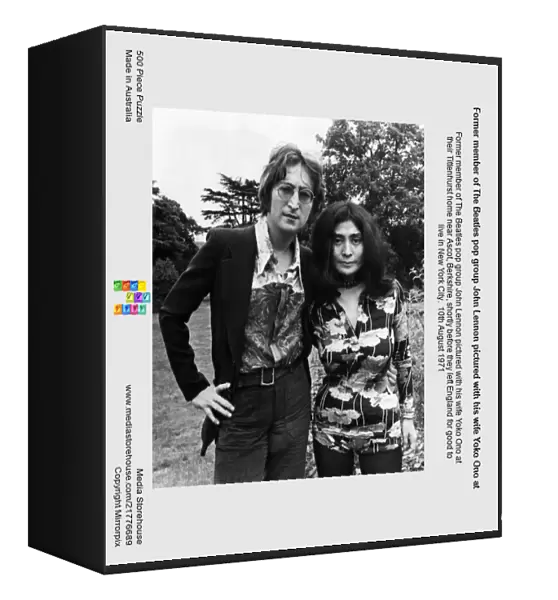Former member of The Beatles pop group John Lennon pictured with his wife Yoko Ono at