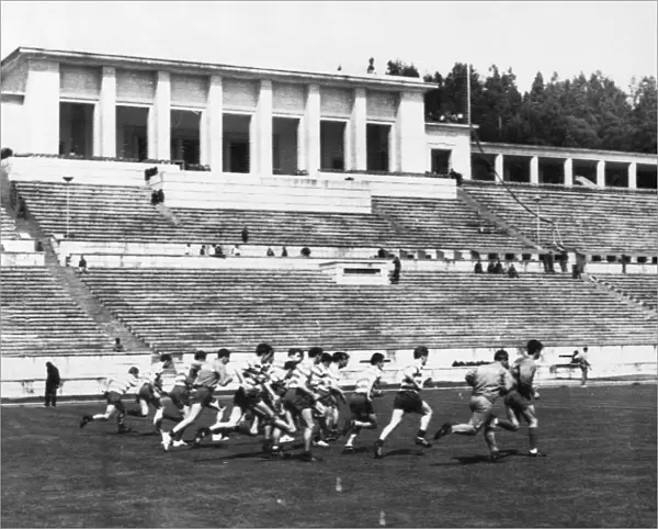 Celtic training at the Estadio Nacional in Lisbon, Portugal on the eve of their match