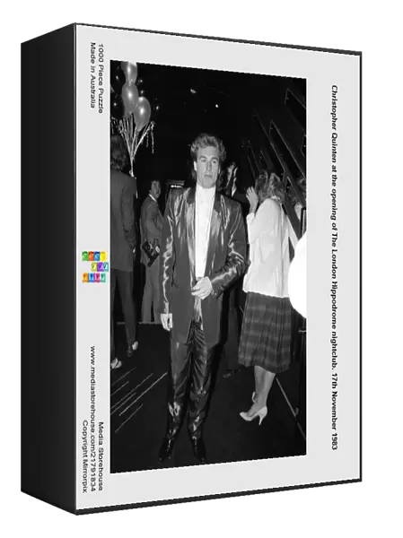 Christopher Quinten at the opening of The London Hippodrome nightclub. 17th November 1983