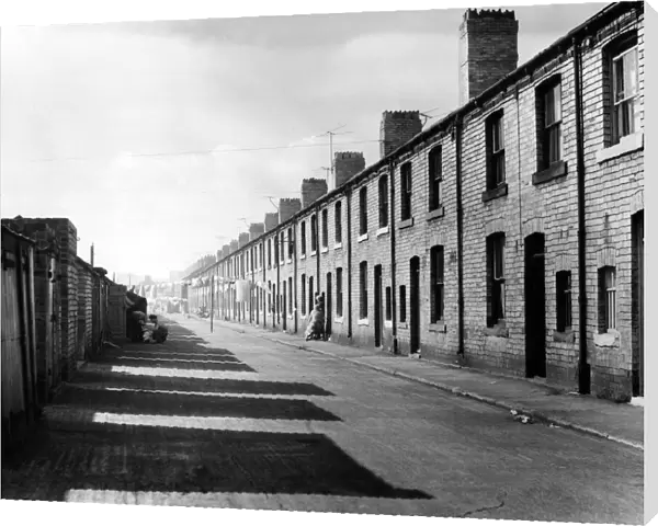 Long rows of houses, Ashington. Circa 1961