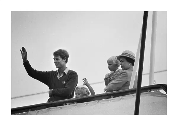 The Queen and Prince Philip, Duke of Edinburgh, board the Royal Yacht Britannia at
