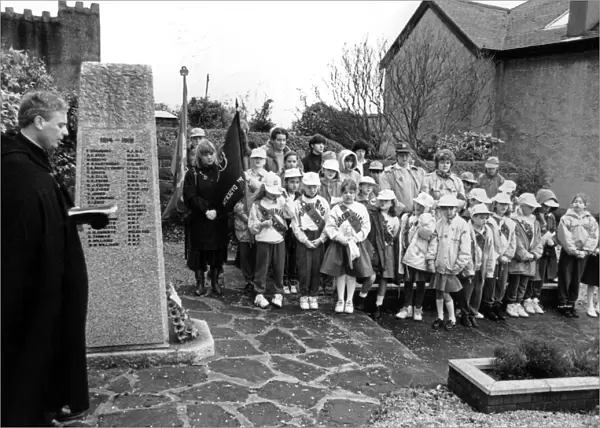 Remembrance Sunday in Dyserth, Denbighshire, Wales. 13th November 1994