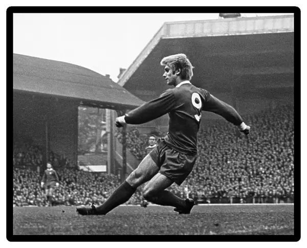 Alun Evans in action for Liverpool during the League Division One match against Leicester