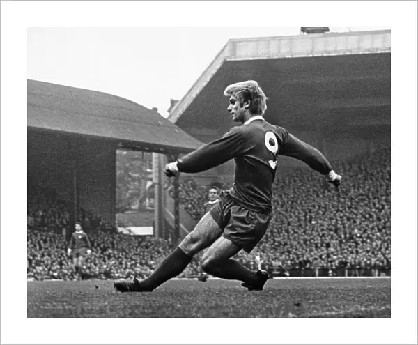 Alun Evans in action for Liverpool during the League Division One match against Leicester
