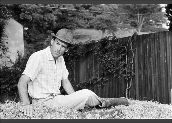 Jeremy Thorpe holidaying at home at his thatched cottage near Cobbaton, Umberleigh, Devon