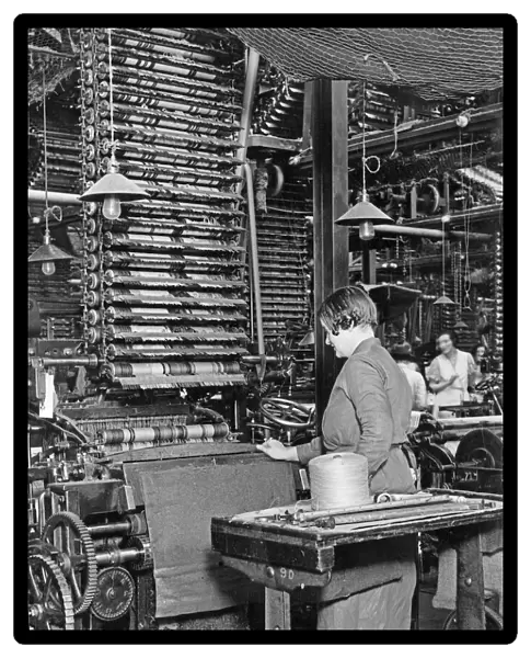 Carpet Traders Limited, Kidderminster. A woman worker seen here operating one of