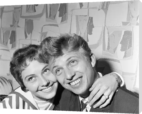 Tommy Steele and fiancee Ann Donoghue. 15th August 1958