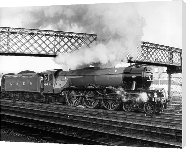 Flying Scotsman approaching Derby Station 15th December 1985