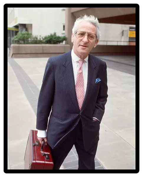 George Carman QC for Ken Dodd, pictured during Ken Dodds tiral. 21st June 1989