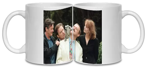 Jamie Lee Curtis, John Cleese, Michael Palin (left in the blue shirt
