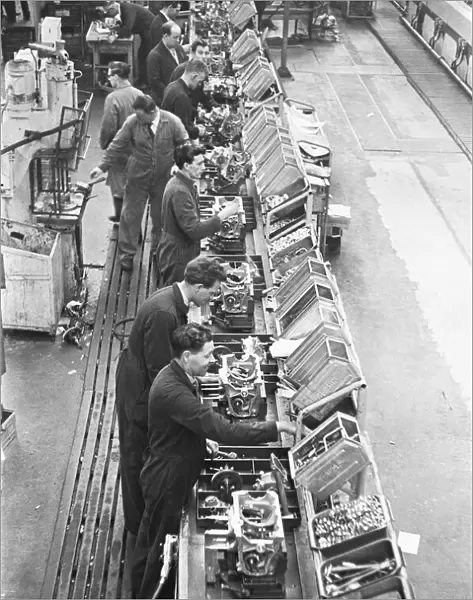 The transverse engine assembly line for the Mini The Austin Mini production line at
