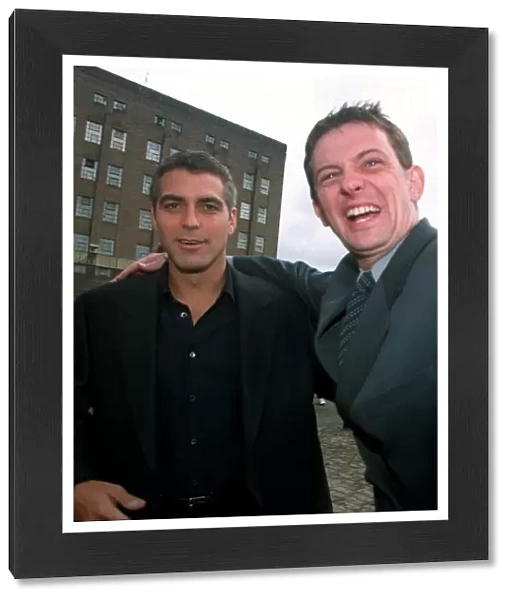 George Clooney and Matthew Wright at Battersea 1997 George Clooney is over here