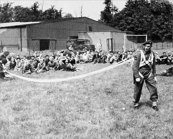 Private Williamson W. of the 1st parachute Brigade of RAF Belton Park near Grantham