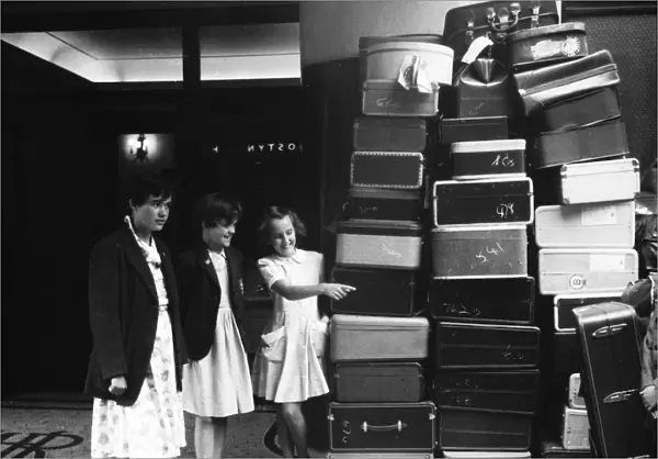 Suez Crisis 1956 British children evacuated from Egypt arrive at a hotel in London