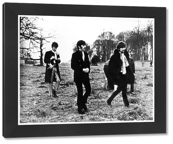 The Beatles filming their video for the song 'Strawberry Fields Forever'