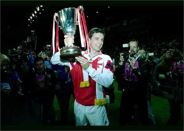 Arsenal v Parma - European Cup Winners Cup 1994 Alan Smith celebrates the victory