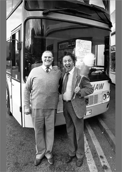 Ken Dodd drops in at Coventrys Pool Meadow bus station to visit coach operator Harry