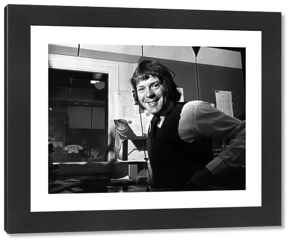 Radio Merseyside DJ Billy Butler. 31st March 1977