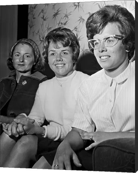 Nancy Richey, Carole Caldwell and Billie Jean Moffitt (later King