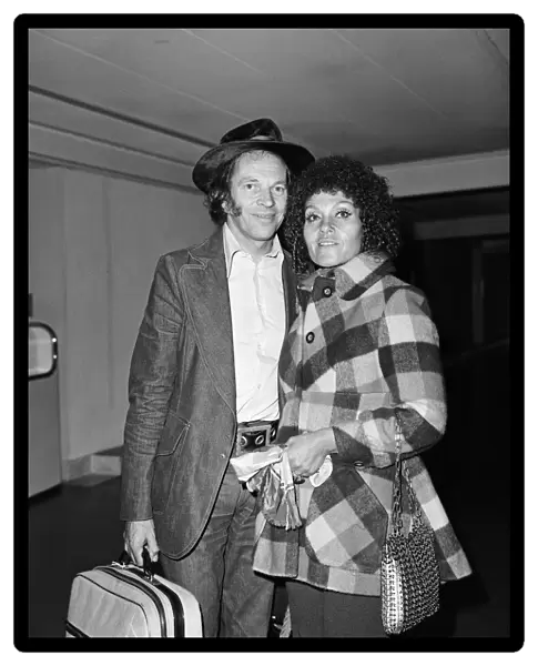 Johnny Dankworth and Cleo Laine departing Heathrow Airport for New York where Cleo Laine