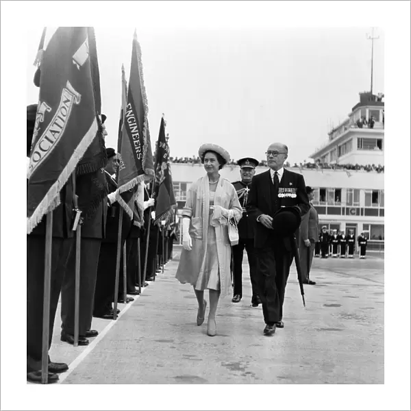 Princess Margaret arrives at Jersey Airport. 24th June 1959