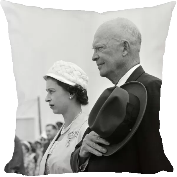 Queen Elizabeth II pictured with President Eisenhower, Montreal