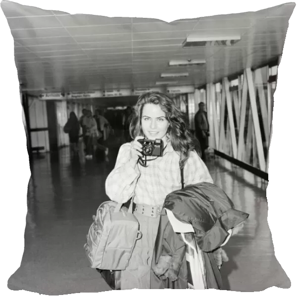Koo Stark, Actress at London Heathrow Airport, Thursday 22nd December 1983