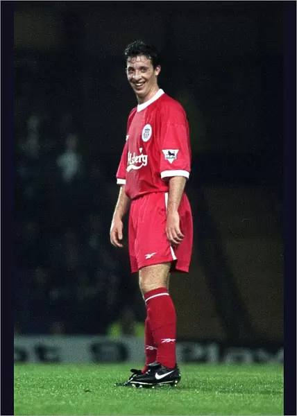 Liverpool Footballer Robbie Fowler in action during the reserves match against Leicester