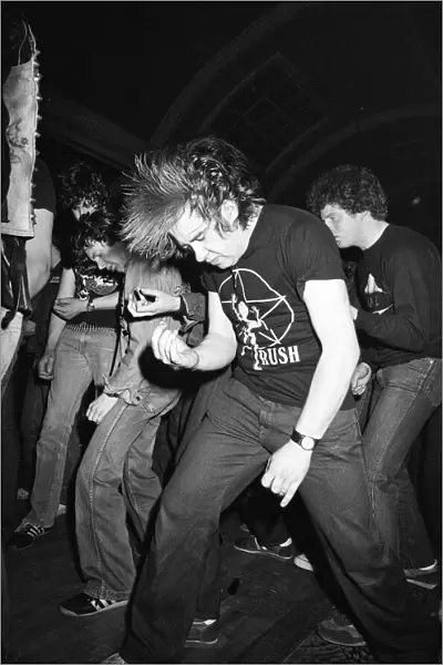 Heavy Metal music fans enjoying a night out. 1981