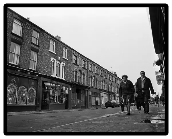 General views of Lark Lane, Liverpool, Merseyside. 25th November 1992