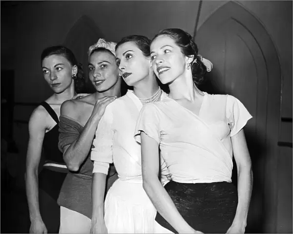 Rehearsal for ballet Giselle at the Mercury Theatre, London, Sunday 20th November 1949