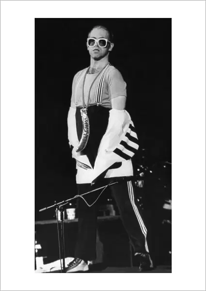 Elton John in concert. Circa 1976