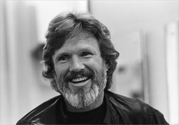 Kris Kristofferson prepares for a concert at Wembley Arena. 7th April 1982