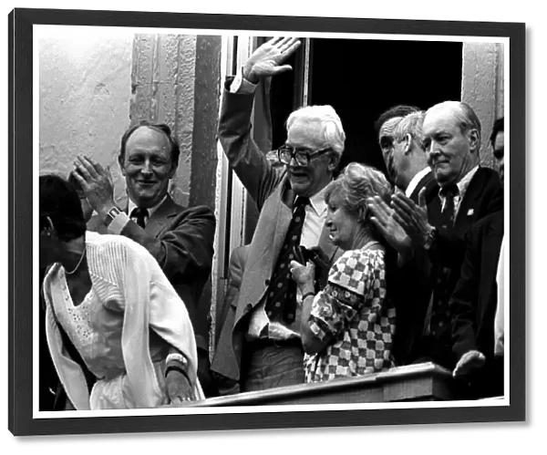 NEIL KINNOCK AND GLENYS KINNOCK WITH MICHAEL FOOT AND HIS WIFE JILL CRAIGIE AND RIGHT