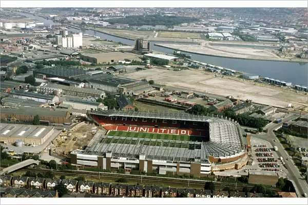 Aerial view of Old Trafford Stadium, home of Manchester United. 16th July 1992